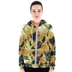 Yellow Snowballs Women s Zipper Hoodie