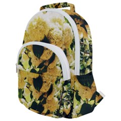 Yellow Snowballs Rounded Multi Pocket Backpack