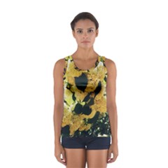 Yellow Snowballs Sport Tank Top  by okhismakingart