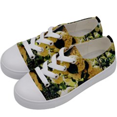 Yellow Snowballs Kids  Low Top Canvas Sneakers by okhismakingart