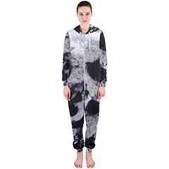 Black And White Snowballs Hooded Jumpsuit (ladies) 