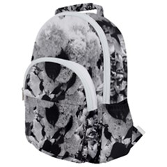 Black And White Snowballs Rounded Multi Pocket Backpack by okhismakingart