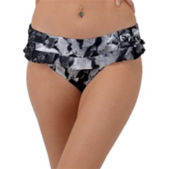 Black And White Snowballs Frill Bikini Bottom by okhismakingart