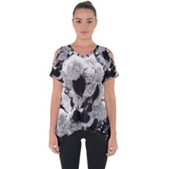 Black And White Snowballs Cut Out Side Drop Tee by okhismakingart