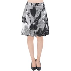 Black And White Snowballs Velvet High Waist Skirt by okhismakingart