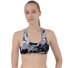 Black And White Snowballs Criss Cross Racerback Sports Bra by okhismakingart