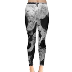 Black And White Snowballs Inside Out Leggings by okhismakingart