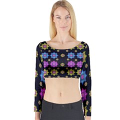 Wishing Up On The Most Beautiful Star Long Sleeve Crop Top by pepitasart