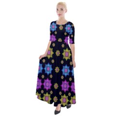 Wishing Up On The Most Beautiful Star Half Sleeves Maxi Dress