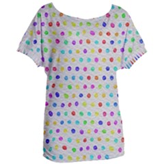 Social Disease - Polka Dot Design Women s Oversized Tee by WensdaiAmbrose