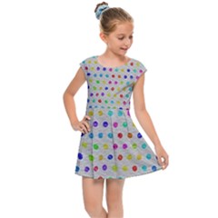 Social Disease - Polka Dot Design Kids  Cap Sleeve Dress by WensdaiAmbrose