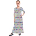 Social Disease - Polka Dot Design Kids  Quarter Sleeve Maxi Dress View1