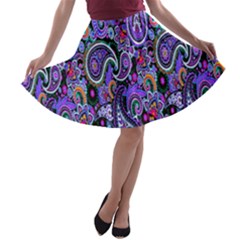 Paisley 2 A-line Skater Skirt by impacteesstreetwearfive