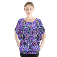 Paisley 2 Batwing Chiffon Blouse