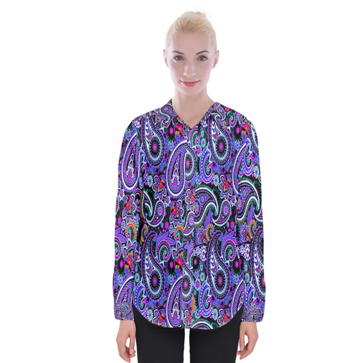 Paisley 2 Womens Long Sleeve Shirt