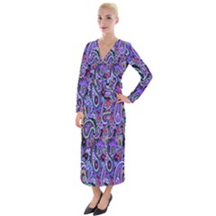 Paisley 2 Velvet Maxi Wrap Dress