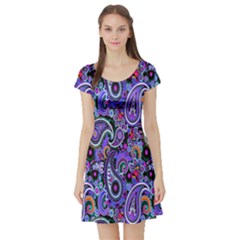 Paisley 2 Short Sleeve Skater Dress