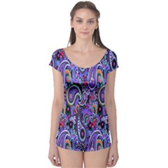 Paisley 2 Boyleg Leotard  by impacteesstreetwearfive