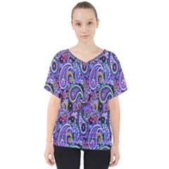 Paisley 2 V-neck Dolman Drape Top