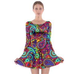 Paisley 3 Long Sleeve Skater Dress