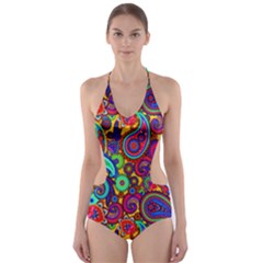 Paisley 3 Cut-out One Piece Swimsuit by impacteesstreetwearfive