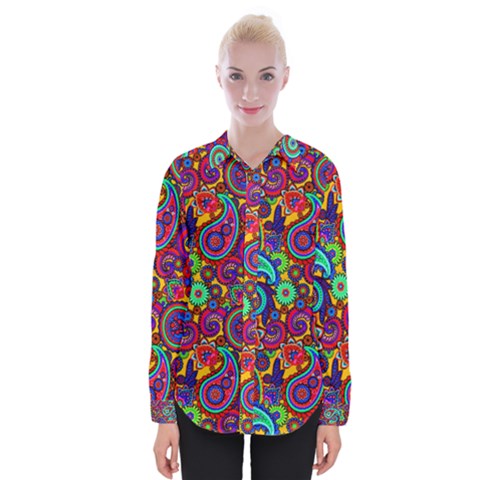 Paisley 3 Womens Long Sleeve Shirt by impacteesstreetwearfive