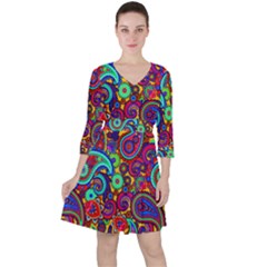 Paisley 3 Ruffle Dress