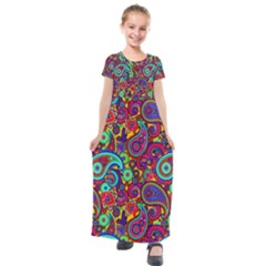 Paisley 3 Kids  Short Sleeve Maxi Dress