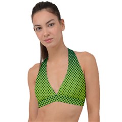 Nothing But Bogus - Lime Green Halter Plunge Bikini Top by WensdaiAmbrose