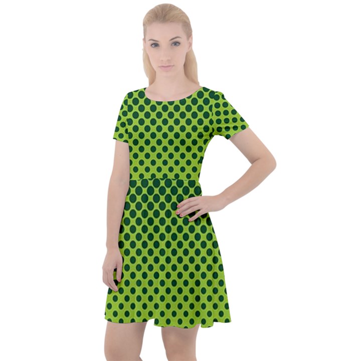 Nothing But Bogus - Lime Green Cap Sleeve Velour Dress 