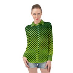 Nothing But Bogus - Lime Green Long Sleeve Chiffon Shirt