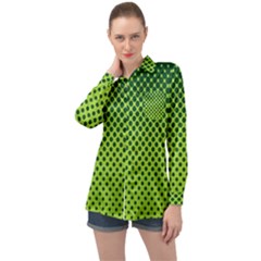 Nothing But Bogus - Lime Green Long Sleeve Satin Shirt