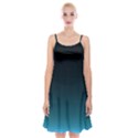 Sharp - Turquoise Halftone Spaghetti Strap Velvet Dress View1