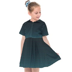 Sharp - Turquoise Halftone Kids  Sailor Dress by WensdaiAmbrose