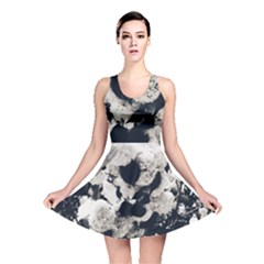 High Contrast Black And White Snowballs Reversible Skater Dress by okhismakingart