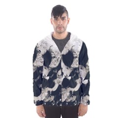 High Contrast Black And White Snowballs Men s Hooded Windbreaker by okhismakingart