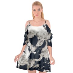 High Contrast Black And White Snowballs Cutout Spaghetti Strap Chiffon Dress by okhismakingart