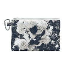 High Contrast Black And White Snowballs Canvas Cosmetic Bag (medium)