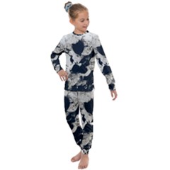 High Contrast Black And White Snowballs Kids  Long Sleeve Set  by okhismakingart