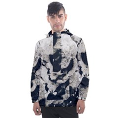 High Contrast Black And White Snowballs Men s Front Pocket Pullover Windbreaker by okhismakingart