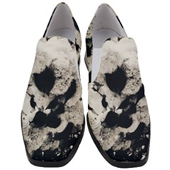 High Contrast Black And White Snowballs Women Slip On Heel Loafers by okhismakingart