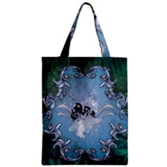 Surfboard With Dolphin Zipper Classic Tote Bag by FantasyWorld7