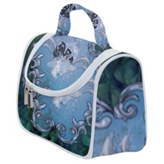 Surfboard With Dolphin Satchel Handbag by FantasyWorld7