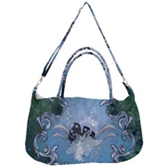 Surfboard With Dolphin Removal Strap Handbag by FantasyWorld7