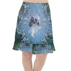 Surfboard With Dolphin Fishtail Chiffon Skirt