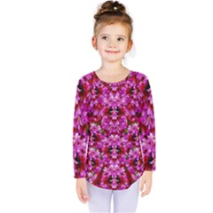 Flowers And Bloom In Sweet And Nice Decorative Style Kids  Long Sleeve Tee