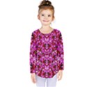 Flowers And Bloom In Sweet And Nice Decorative Style Kids  Long Sleeve Tee View1