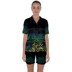 Raising Mandala Satin Short Sleeve Pyjamas Set by ADFGoddess