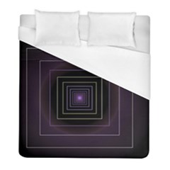 Fractal Square Modern Purple Duvet Cover (full/ Double Size) by Pakrebo