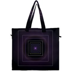 Fractal Square Modern Purple Canvas Travel Bag by Pakrebo